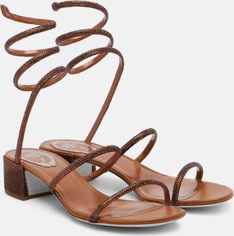 Rene Caovilla Sandali Cleo 40 in raso con cristalli