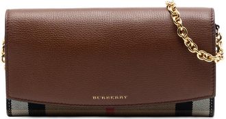 Burberry Pre-owned Burberry House Check Canvas and Leather Henley Wallet on Chain ITALBSRL239CAL