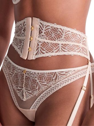 Aubade Womens Iconic Calypso Waist Cincher - White Polyamide - Size Medium