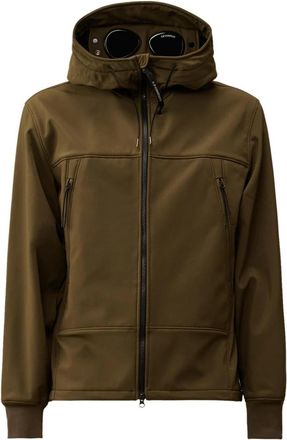 C.P. Company Groene jas met goggle details - Heren - Zomerjassen - Groen - L - Polyester - Jassen