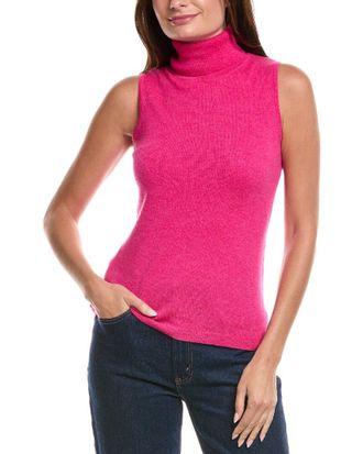 Fort&eacute; Cashmere Turtleneck Cashmere Sweater Vest
