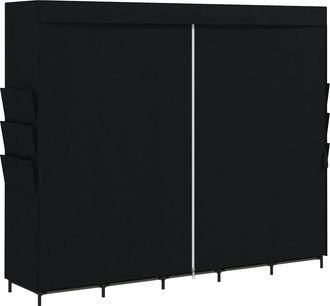 HOMCOM Armario de tela 212x45x167 cm negro