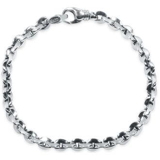 Pompeii3 Mens Link 14k Gold (26gram) or Platinum (41gram) 6.5mm Bracelet 8.5