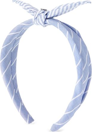 Maison Michel Sienna striped headband - women - Denim - One Size - Blue