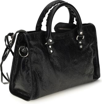 Balenciaga Womens Handbag Le City Black Lambskin Shoulder Bags