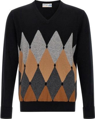 Ballantyne Cashmere Sweater With Diamond Pattern
