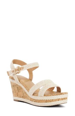 Dune London Kipling Platform Wedge Sandal in Ecru at Nordstrom, Size 9.5Us
