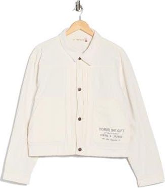 Honor The Gift Logo Detail Cotton Corduroy Jacquard Jacket in Bone at Nordstrom Rack, Size X-Large
