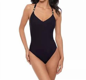Magic Suit By Miraclesuit Womens Milli Bead-Strap One-Piece Swimsuit In Black