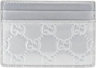 Gucci Accessoires, Dames, Grijs, ONE Size, Leer, Guccissima Card Holder