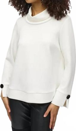 Joseph Ribkoff Scuba Jersey Boxy Top In Off White
