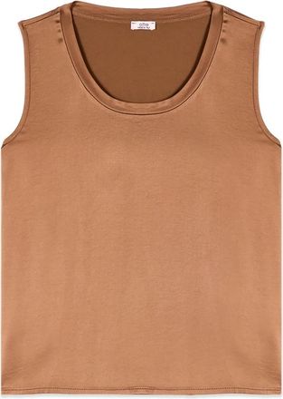 Oltre Sleeveless Tops - Dames - Tops zonder mouwen - Bruin - XS - Satijn - Tops