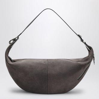 Christophe Lemaire Greige Wildledertasche mit K&ouml;cherclip