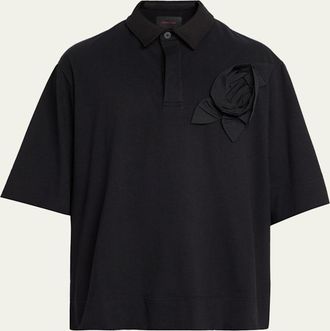 Simone Rocha Mens Pressed Rosette Rugby Jersey