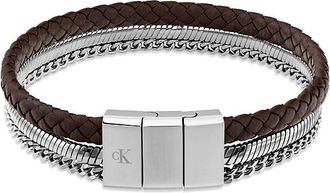 Calvin Klein Mens Stacked Triple Bracelet - Metallic - OS