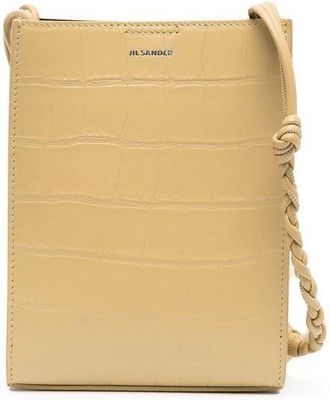 Jil Sander Tangle crocodile-effect crossbody bag - women - Calf Leather - One Size - Yellow
