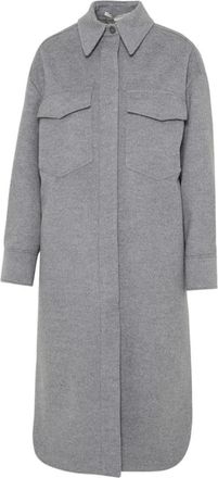 Stella McCartney Simple Jas met Knopen - Dames - Mantel - Grijs - S - Wol - Jassen