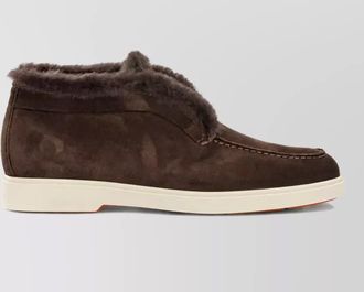Santoni suede leather boots