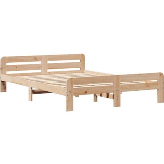 vidaXL Estructura De Cama Sin Colch&oacute;n Madera De Pino Blanco 150x200 Cm Vidaxl