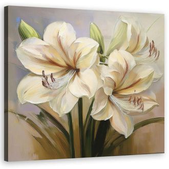 Artgeist Quadro su tela, Fiore di giglio dipinto - 60x60