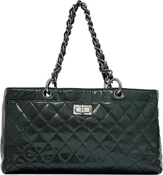 Chanel Green Patent Leather Tote Bag (Pre-Owned)
