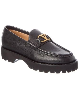 Valentino Vlogo Signature Leather Loafer