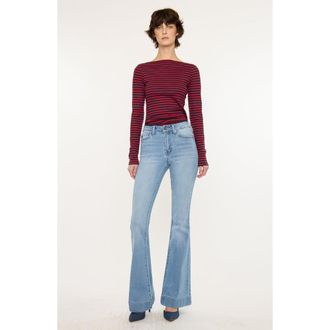 Kancan Roxanne High Rise Flare Jeans in Light Wash at Nordstrom, Size 25