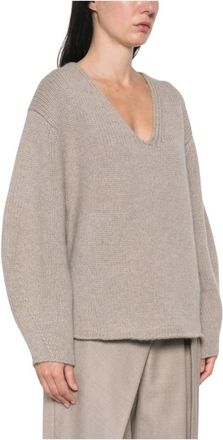 Soft Goat Brushed V-Neck - Dames - Cashmere truien - Beige - XS - Wol - Truien & Vesten