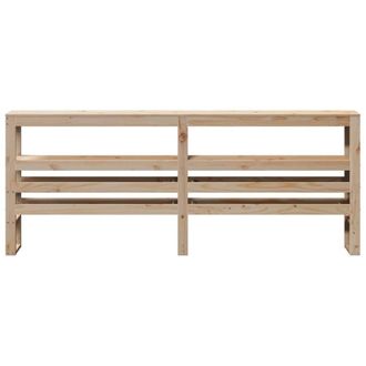 Berkfield Home Headboard with Shelves 200 cm Solid Wood Pine in Light Tan