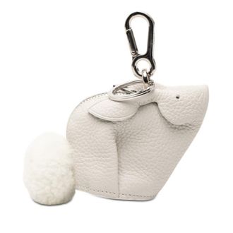 Loewe Pre-owned Loewe Pebbled Calfskin Bunny Bag Charm Coin Pouch 101712
