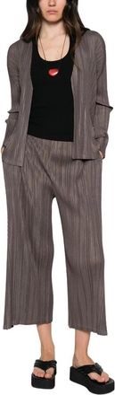Issey Miyake Mellow Pleats Pant - Dames - Wijde Broeken - Grijs - 3XL - Broeken