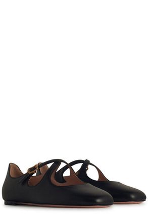 Bally Black Leather Beliska Ballerinas