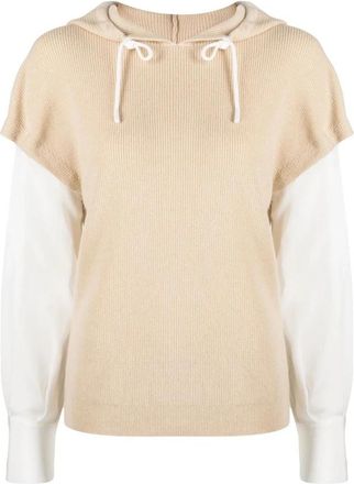 Max & Moi Hoodie - Dames - Ronde hals truien - Beige - M - Kasjmier - Truien & Vesten