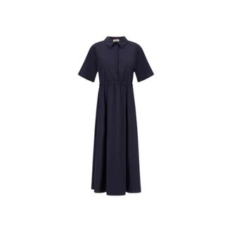 Herno Kleedjes, Dames, Blauw, S, Nylon, Jurk van Lichte Stretch Nylon