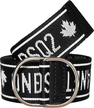 Dsquared2 Logo Industrial Tape Belt - Heren - Riemen - Zwart - ONE Size - Accessoires