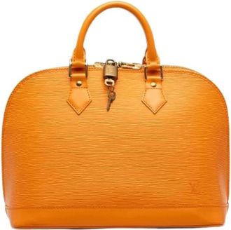 Louis Vuitton Pre-owned Alma PM - Dames - Vintage Handtas - Oranje - ONE Size - Leer - Vintage