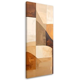Feeby Impresi&oacute;n De Imagen, Composici&oacute;n Geom&eacute;trica En Tonos Beige, 40x120