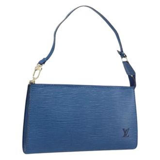 Louis Vuitton Pre-owned Accessory Pouch - Dames - Pre-owned - Blauw - Maat: ONE Size Leer