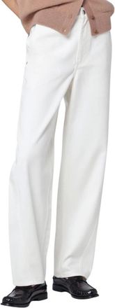 Maison Kitsuné Mujer, Pantalones, Blanco, Talla: W25