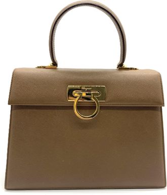 Ferragamo Gancini Leather Handbag (Pre-Owned)