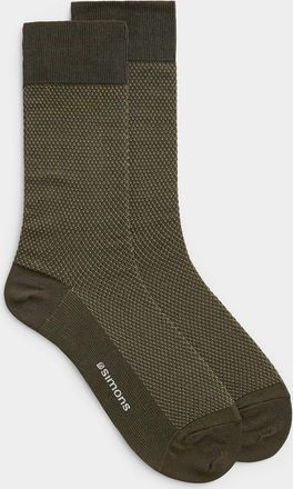 Le 31 Mens Embossed knit dress socks