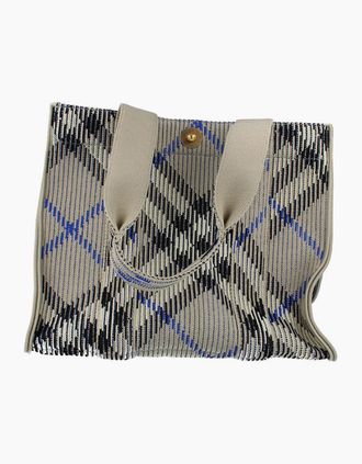 Burberry Womens Burberry Small Knitted Tote - Lichen