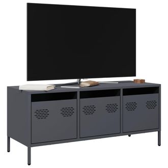 Berkfield Home TV Cabinet Anthracite 101.5x39x43.5 cm Cold-rolled Steel in Black