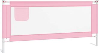 vidaXL Vidaxl - Barandilla De Seguridad Cama De Ni&ntilde;o Rosa Tela 200x25 Cm