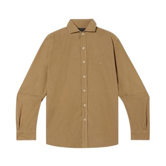 Brooks Brothers Slim Fit Overhemd met Spreidkraag - Heren - Casual Overhemden - Beige - XL - Katoen - Overhemden