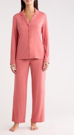 Nordstrom Moonlight Eco Knit Pajamas in Pink Cedar at Nordstrom, Size X-Small
