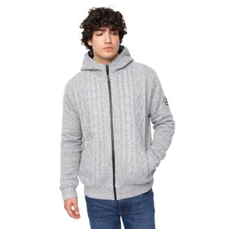 Bewley & Ritch Mens Tonbridge Cardigan (L) (Light Grey Marl)