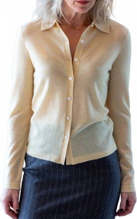 Guest In Residence Elle Long Sleeve Button Down Shirt In Butter