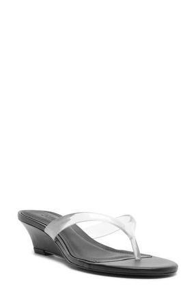 Schutz Roslyn Wedge Sandal in Black at Nordstrom, Size 10.5