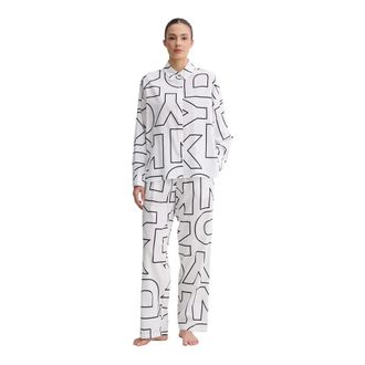 DKNY Dkny, Nachtkleding, Dames, Wit, XS, Katoen, Pyjamaset van twee delen